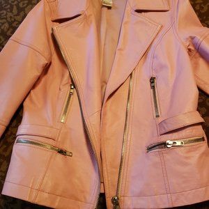 Spiegel/Together  Pink Leather Motorcycle Style Jacket. Great condition.